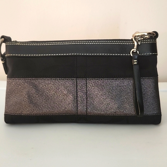 Coach Signature Stripe Demi Hand Bag w/xtra Coach Shoulder Strap - Picture 4 of 16